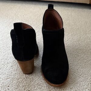 Jeffrey Campbell Black Suede Ankle Boots 7.5